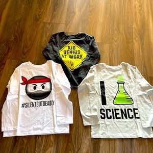 Long Sleeve T-Shirts NWOT 7/8 Boys 3 pk